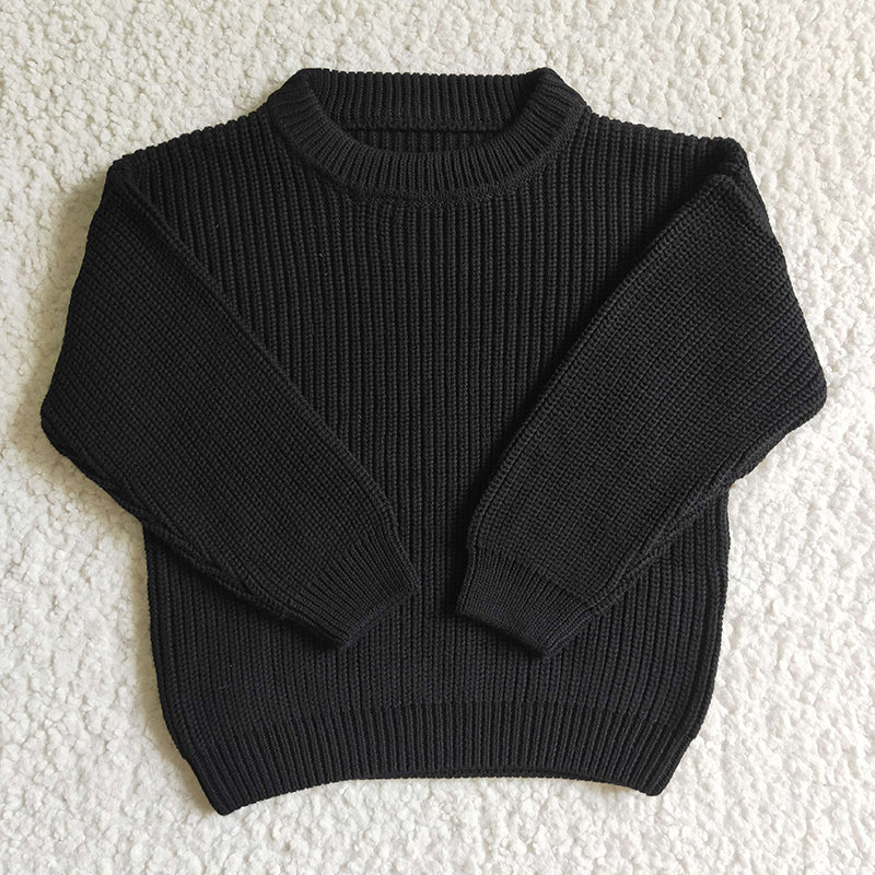 GT0029 Kids Black Winter Fall Sweater