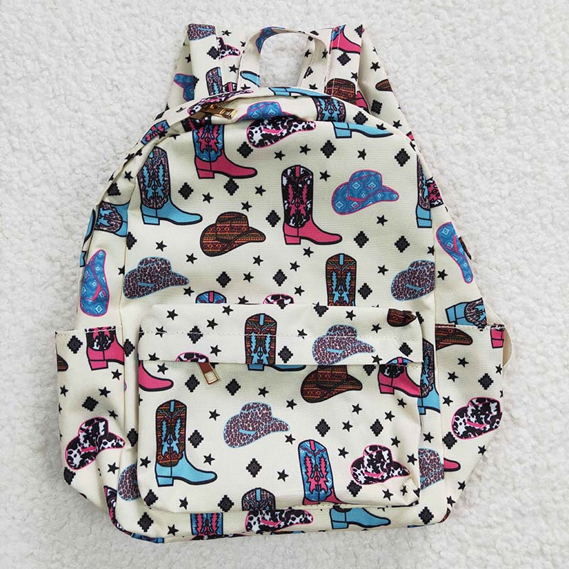 BA0045 Baby Kids Western Boots Hats back to school Bag Backpack