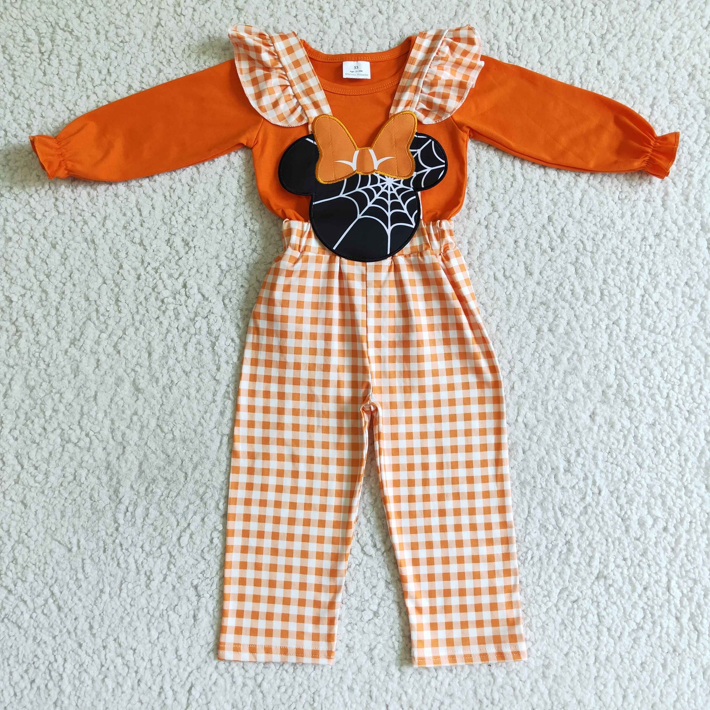 GLP0067 Baby Girl Halloween Cartoon Overalls Outfit