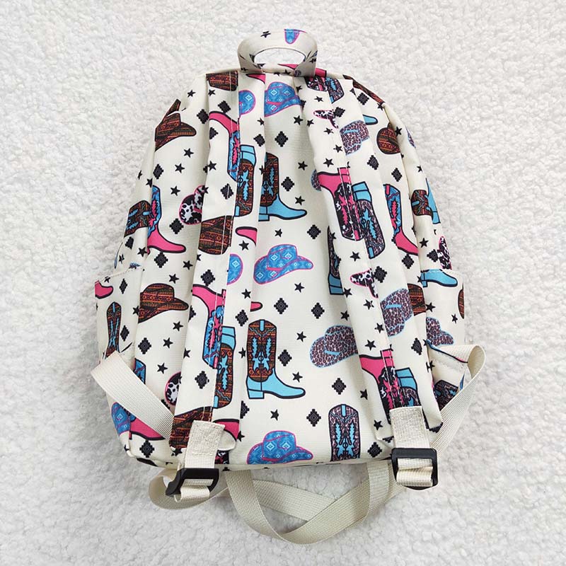 BA0045 Baby Kids Western Boots Hats back to school Bag Backpack