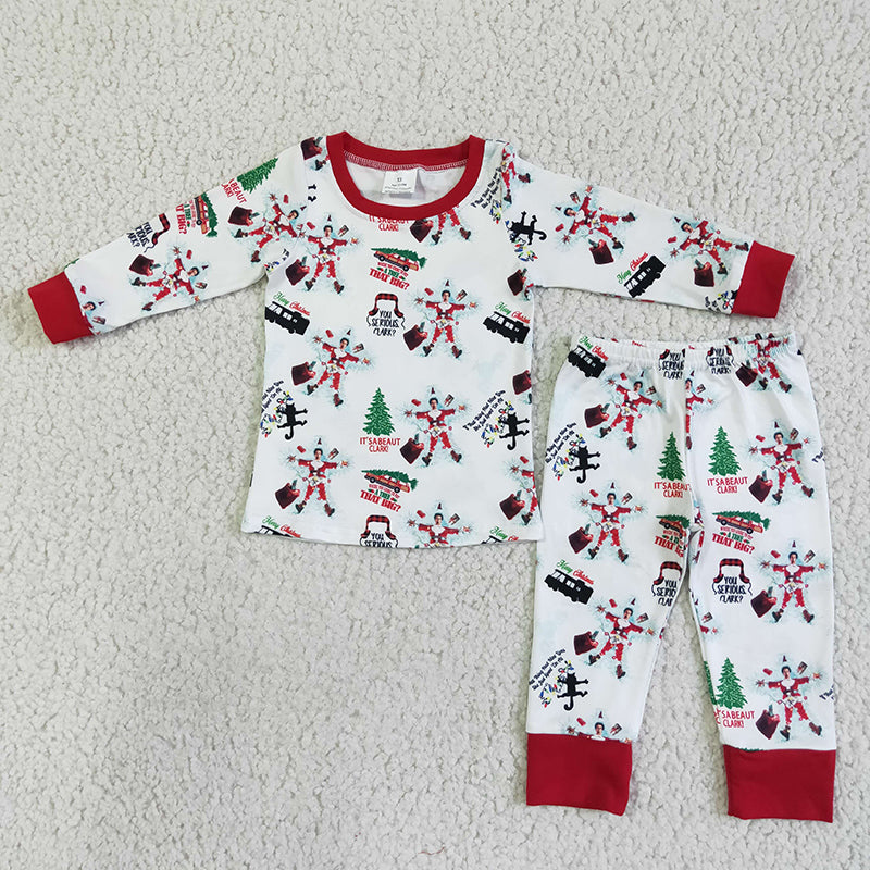 6 C11-16 Baby Boy Kids Christmas Pajamas Outfit