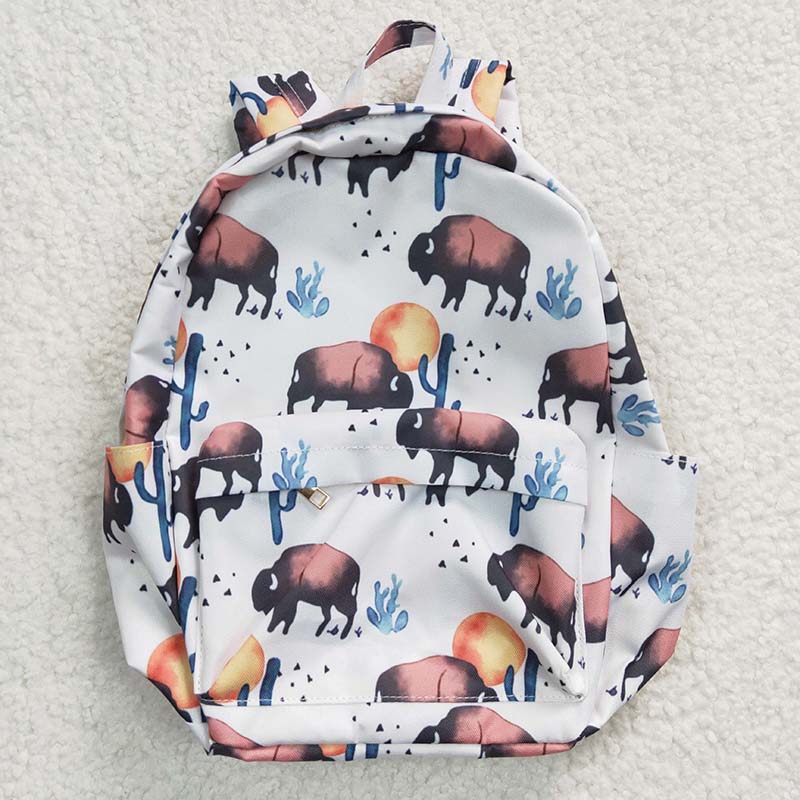 BA0043 Baby Kids Western Cow back to school Bag Backpack