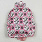 BA0035 Baby Kids Western Cow Flower back to school Bag Backpack
