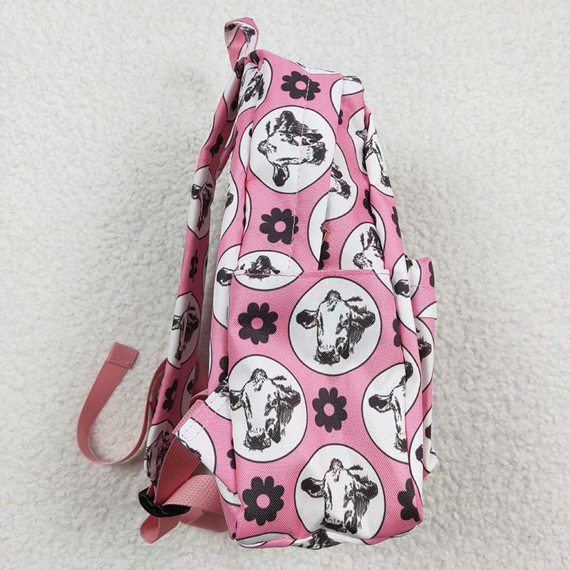 BA0035 Baby Kids Western Cow Flower back to school Bag Backpack