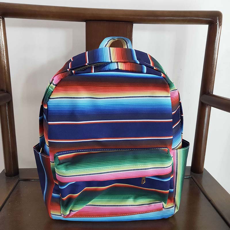 BA0039 Baby Kids Western Striped back to school Bag Backpack