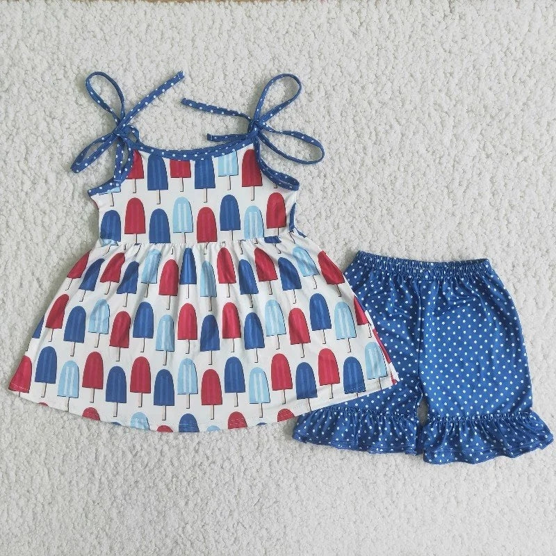 Baby Girl July 4th Summer Tank Top Outfit