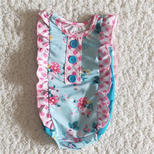 Flower One Piece Baby Girl Swimsuit