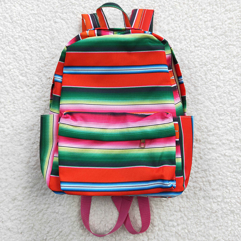 BA0040 Baby Kids Western Striped back to school Bag Backpack