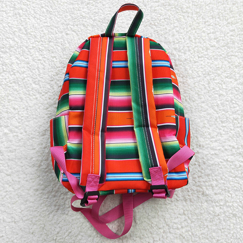 BA0040 Baby Kids Western Striped back to school Bag Backpack