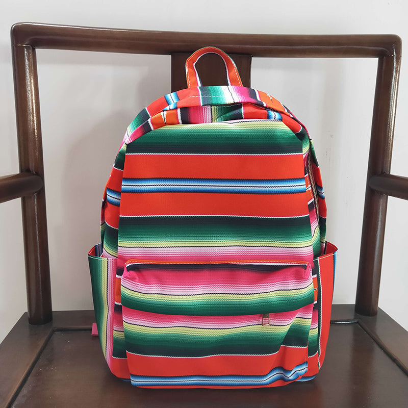 BA0040 Baby Kids Western Striped back to school Bag Backpack