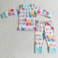 GLP0347 Baby Girl Happy Birthday Balloon Outfit Pajamas