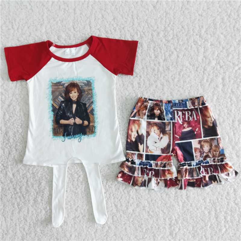 Baby Girl Summer Singer Ruffle Shorts Music Outfit