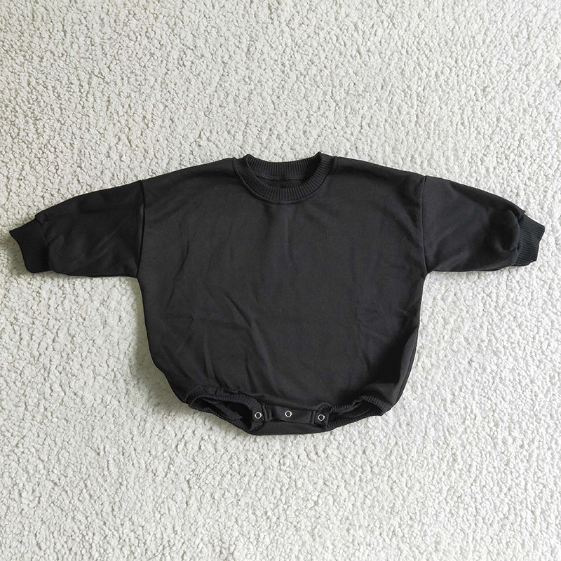 LR0241 Baby Kids Black Cotton Romper