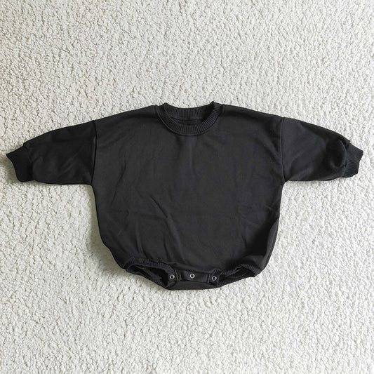 LR0241 Baby Kids Black Cotton Romper