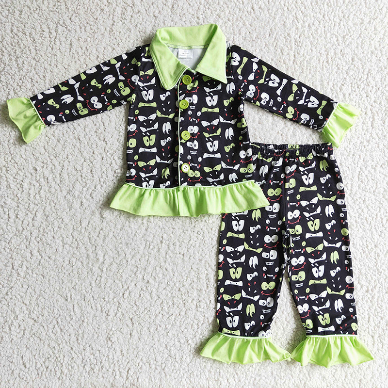 BLP0032 Baby Boy Black Eyes Kids Halloween Pajamas