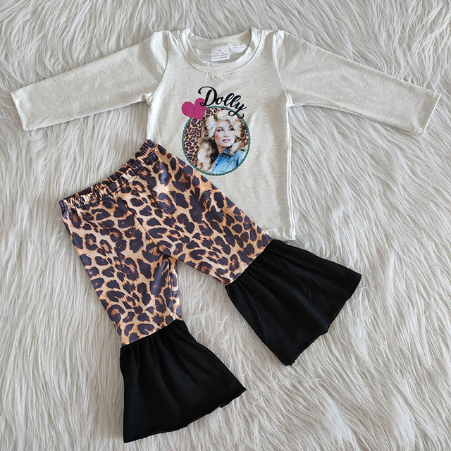 Baby Girl Leopard Singer Bell Pants Music Outfit
