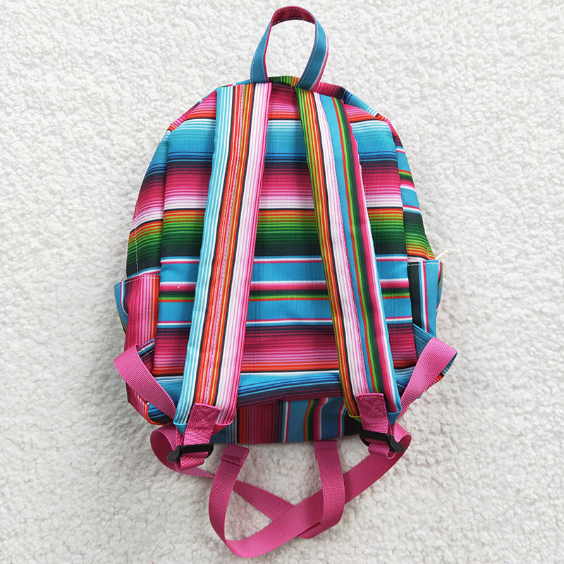 BA0041 Baby Kids Western Striped back to school Bag Backpack