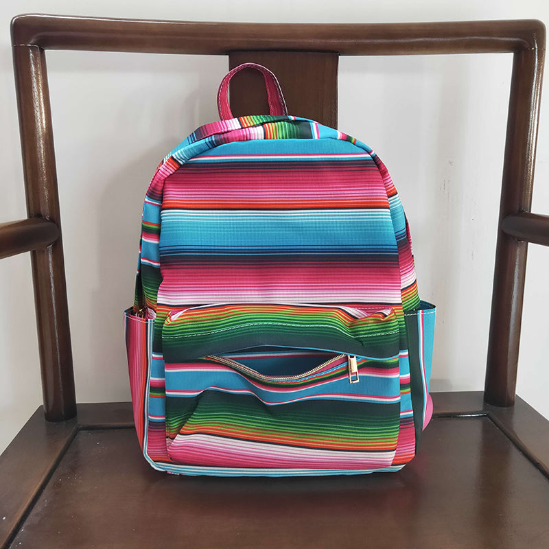 BA0041 Baby Kids Western Striped back to school Bag Backpack