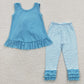 Baby Girl Cotton Sleeveless Open Back Top Striped Pants Outfit
