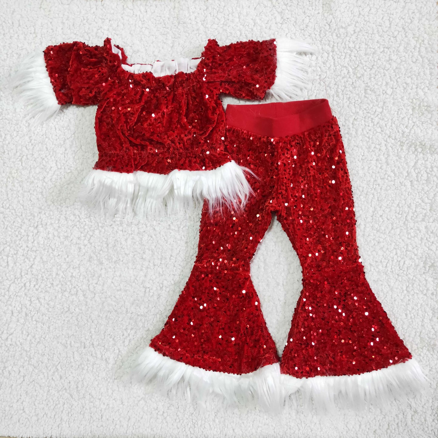 C7-23 Red Sequin Christmas Outfit