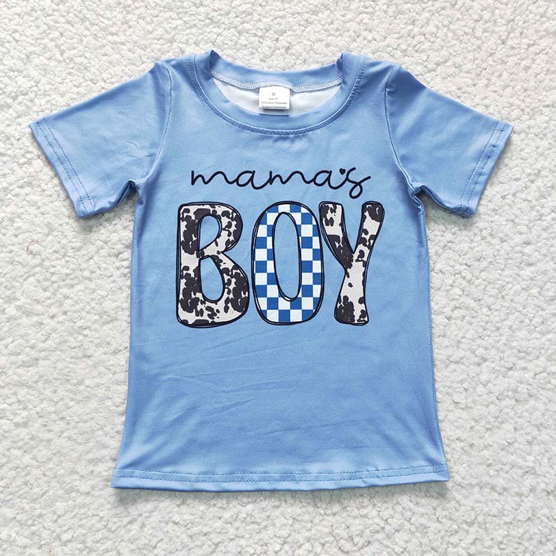 BT0183 Mama's Boy Blue Short Sleeve Shirt