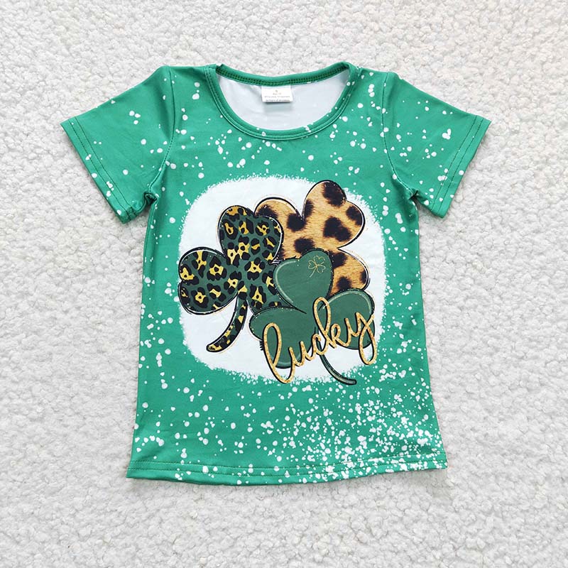 GT0109 Baby Girl Lucky St. Patrick's Green Shirt