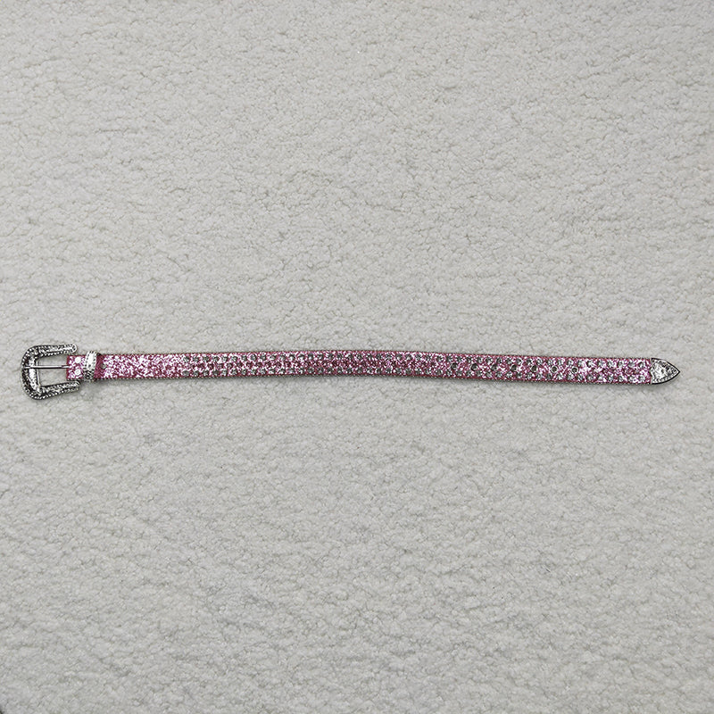 GB0004 Baby Girl Kids Pink Rhinestones Belt