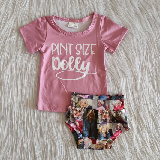 D13-9 Baby Girl Bummies Music Pink Outfit