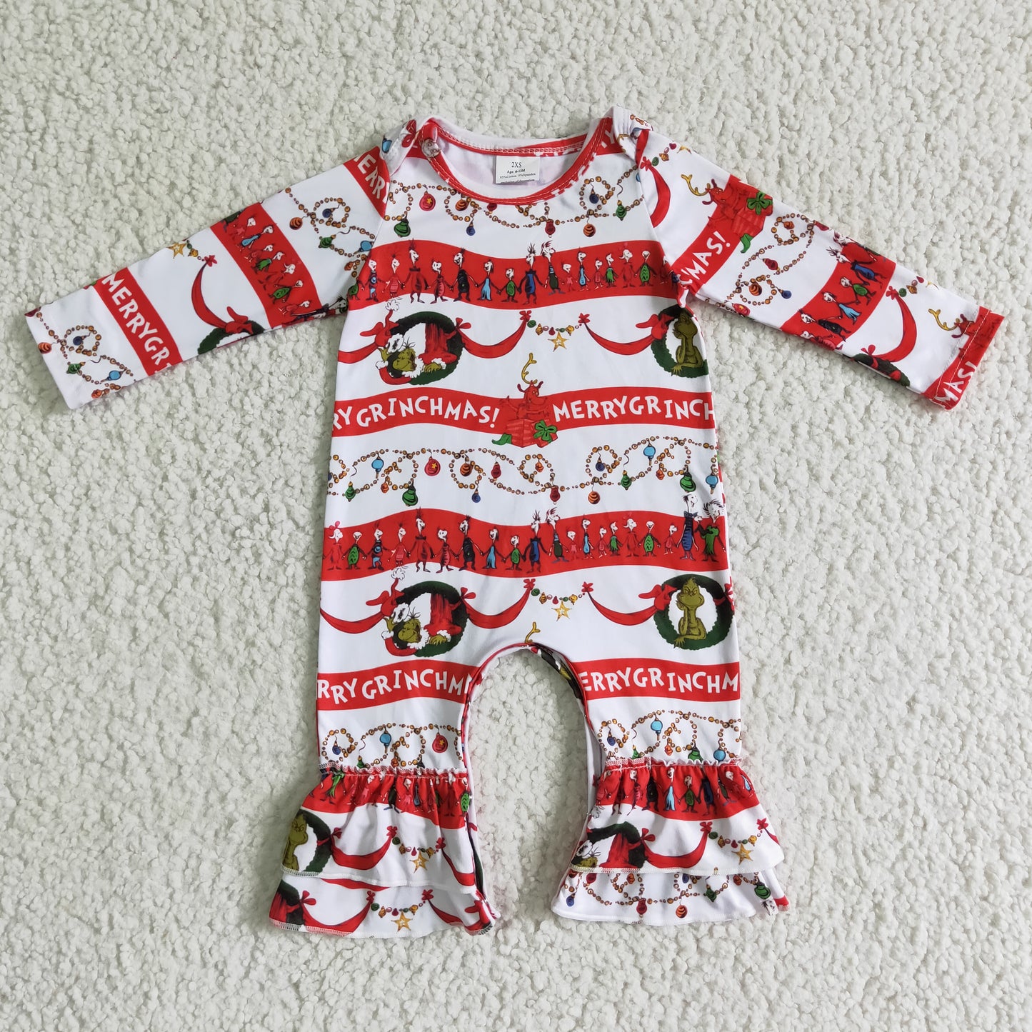 6 A22-1 Baby Girl Christmas Romper