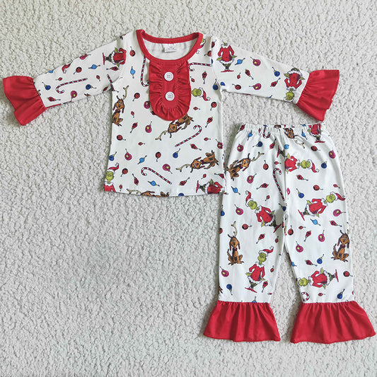 GLP0087 Baby Girls Christmas Pajamas