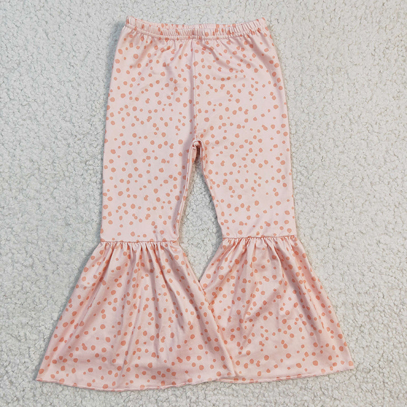 P0055 Baby Girl Dots Bell Bottom Pants