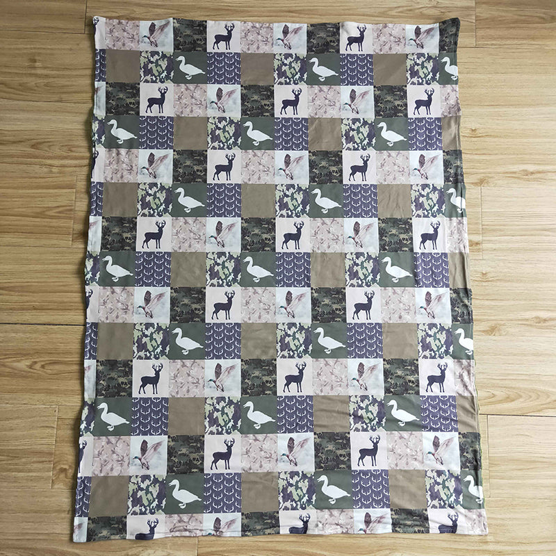 BL0027 Baby Kids Christmas Camo Duck Deer Blanket