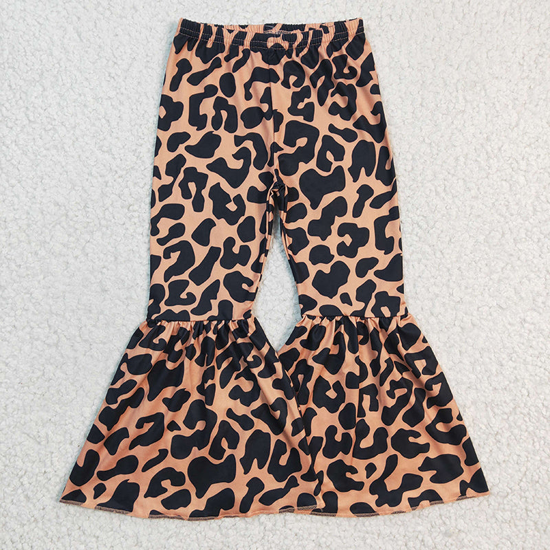 P0053 Baby Girl Leopard Bell Bottom Pants