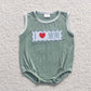 SR0237 Baby Girl I Love Mom Summer Romper