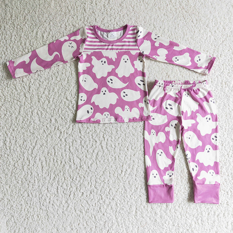 GLP0229 Baby Girl Kids Halloween Ghost Pajamas