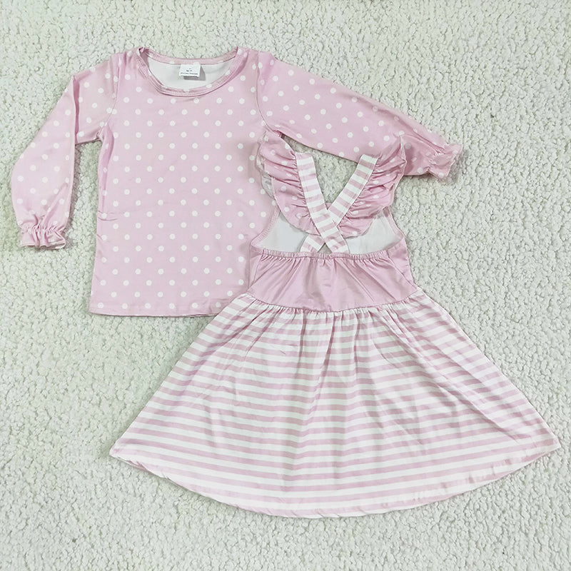 GLD0087 Baby Girl Suspender Skirt Outfit