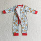LR0185 Baby Girl Christmas Milk Romper