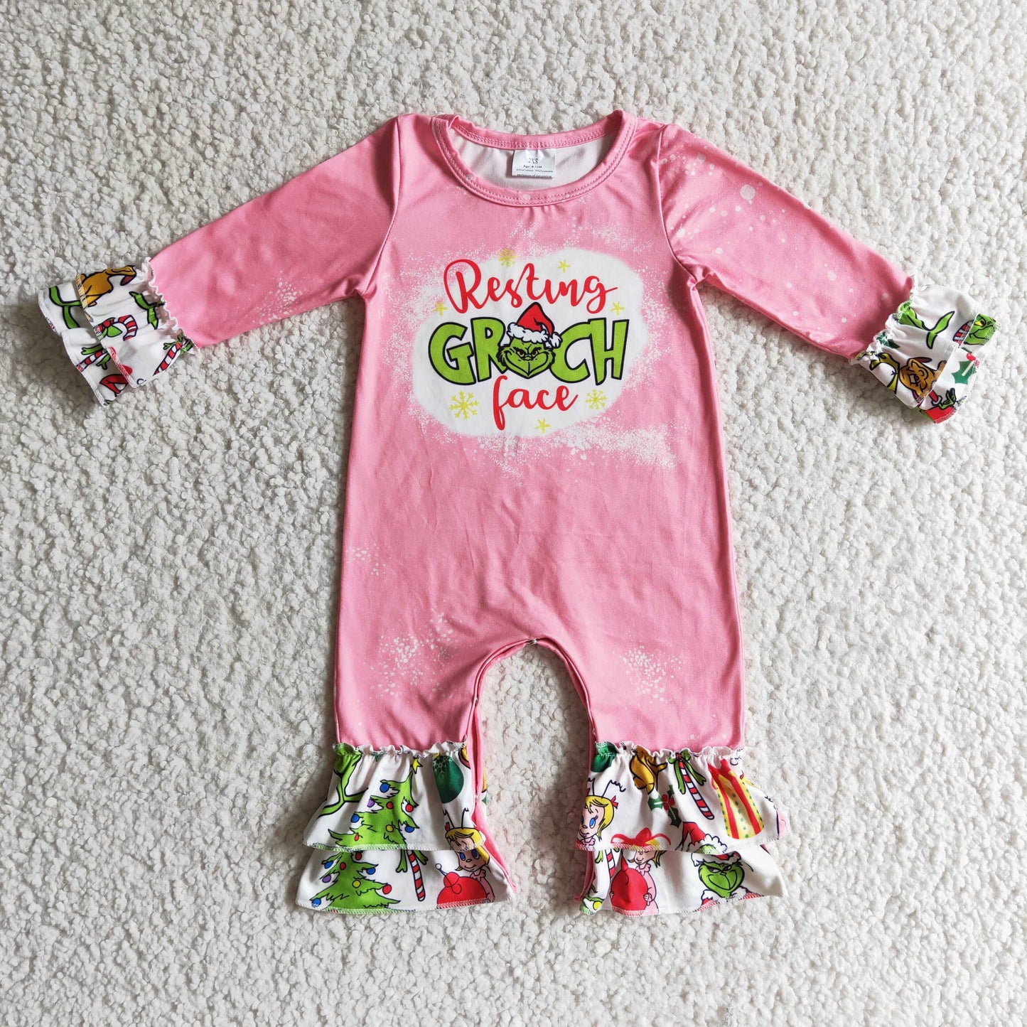 LR0154 Baby Girl Christmas  Romper