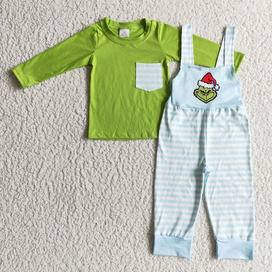 BLP0074 Baby Boy Kids Christmas Overall Pants Outfit