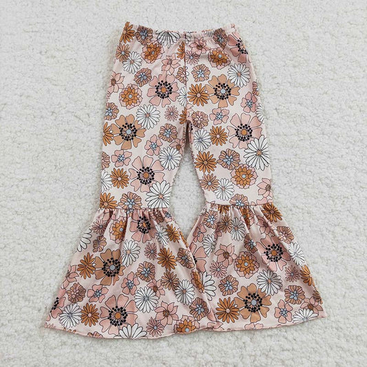 P0058 Baby Girl Floral Bell Bottom Pants