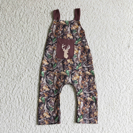 SR0099 Baby Boy Deer Pocket Romper