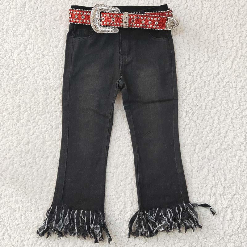 GB0007 Baby Girl Kids Red Rhinestones Belt