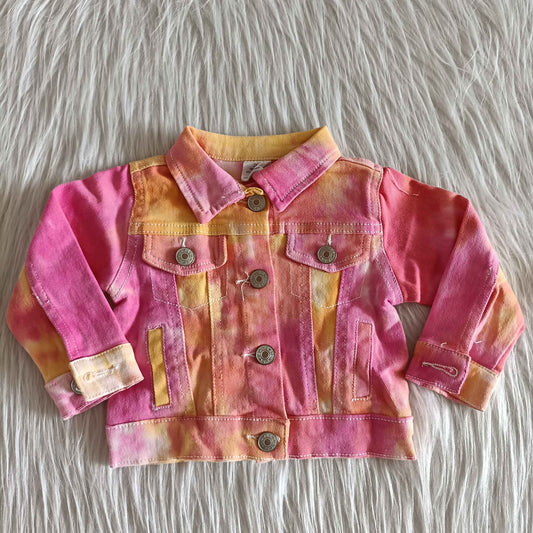 6 A9-26 Baby Girl Long Sleeve Denim Jacket Coat