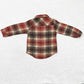 BT0189 Baby Boy Kids Plaid Cotton Pocket Flannel Button Up Shirt