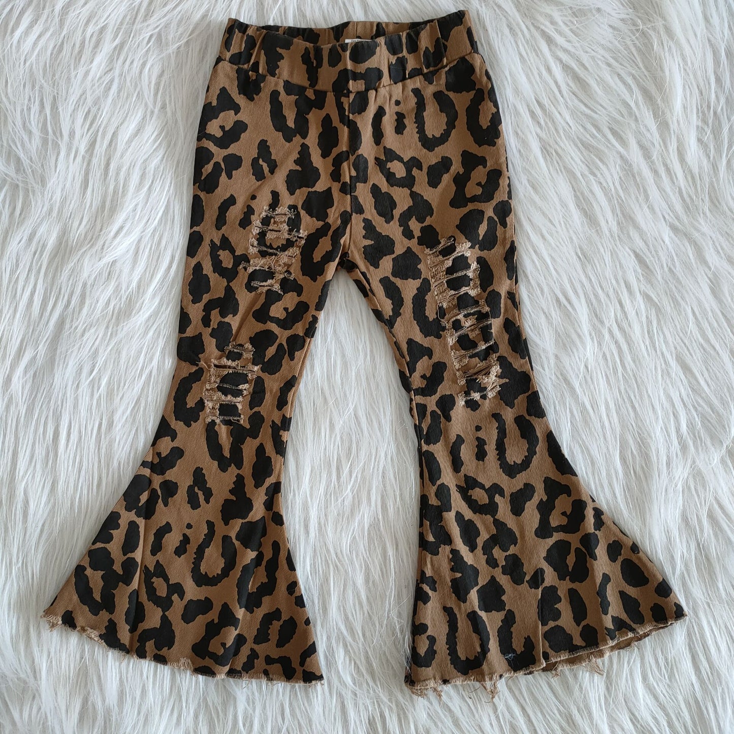 Baby Girls Denim Leopard Jeans
