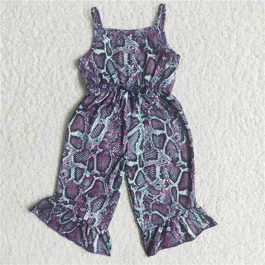 C16-18 Snake Pattern Tunic Jumpsuit