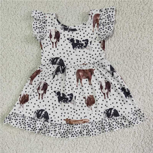 GSD0072 Baby Girl Summer Cow Dress