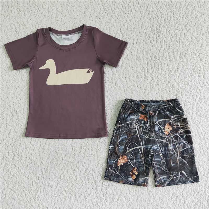 BSSO0011 Baby Boy Summer Duck Short Outfit