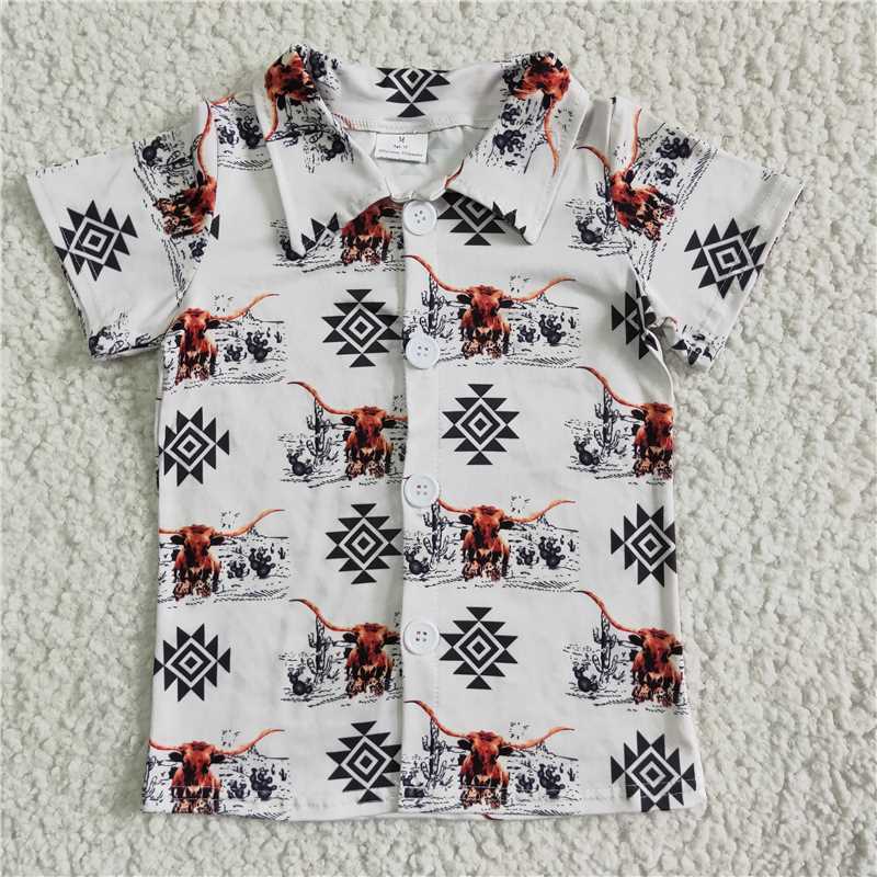 BT0017 Baby Boy Summer Bull Shirt