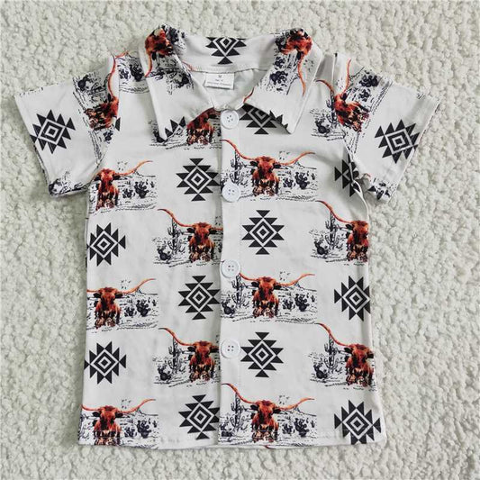 BT0017 Baby Boy Summer Bull Shirt